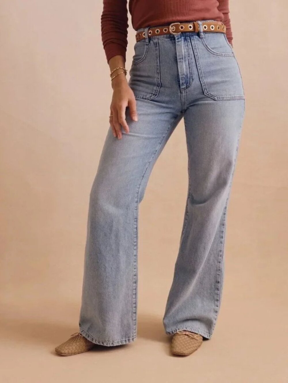 MARINE LAYER Bridget Denim Flare Pant